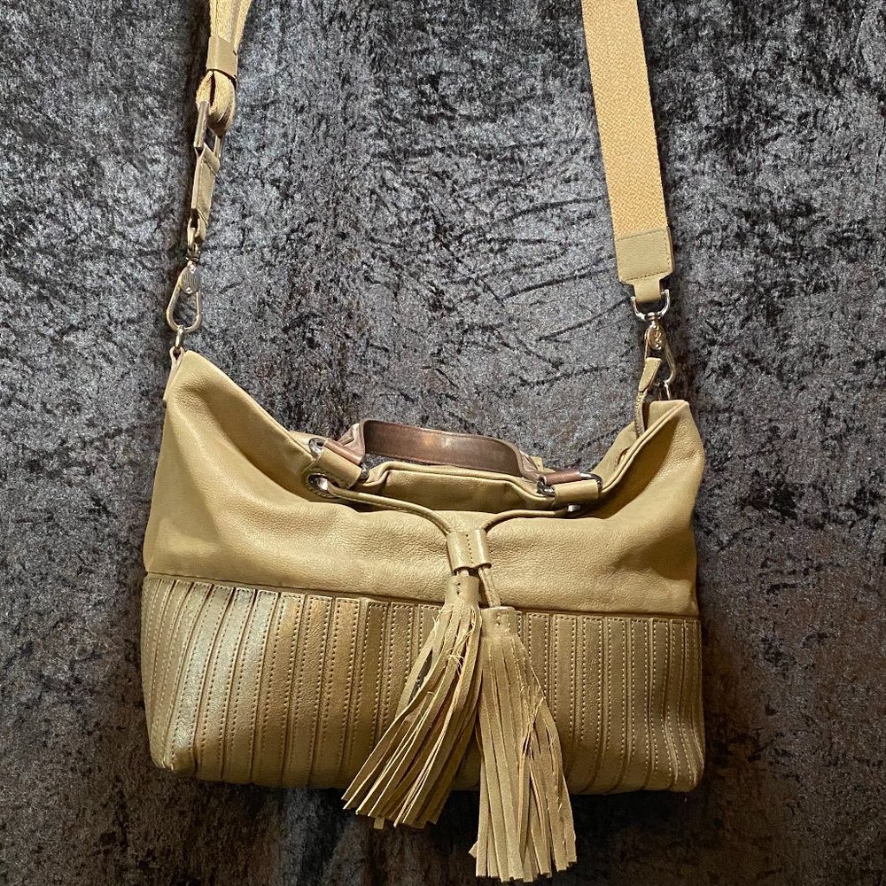 Anya Hindmarch Olive Leather Tote Bag